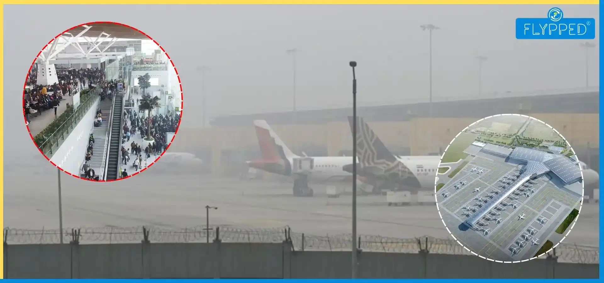 Passengers Stuck at Delhi Airport: कोहरा बना मुसीबत, IGI पर उड़ानें रुकीं