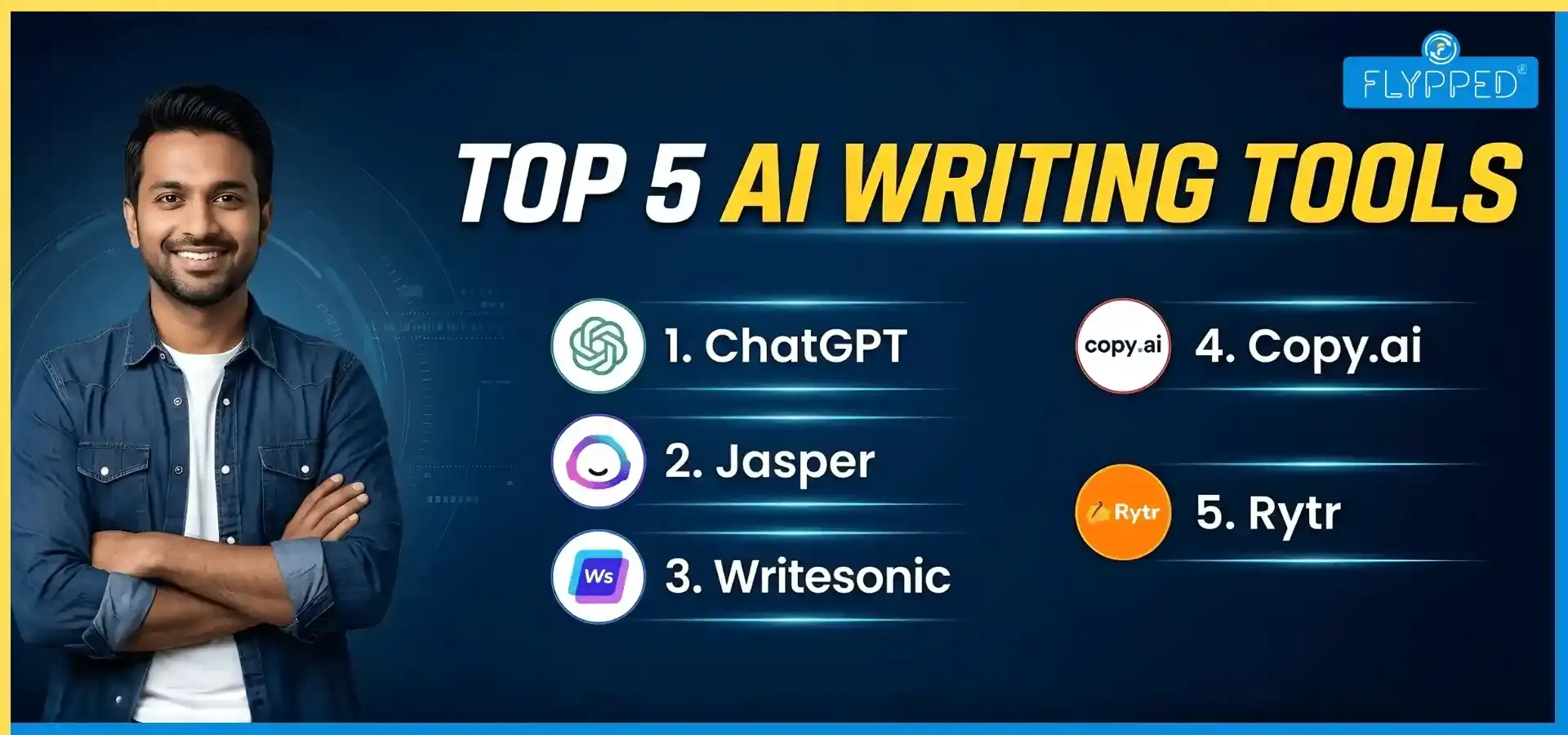 Top 5 AI Writing Tools: अब मिनटों में लिखें बेहतरीन आर्टिकल्स