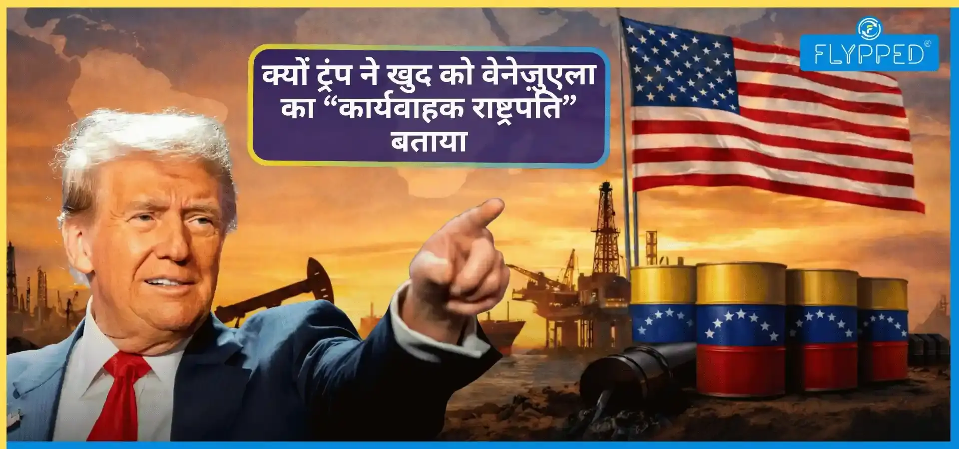 क्यों ट्रंप ने खुद को वेनेज़ुएला का “कार्यवाहक राष्ट्रपति” बताया — क्या है पूरा मामला?